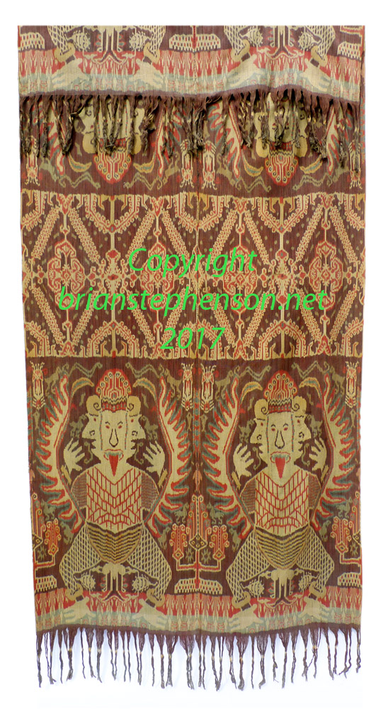 East Sumba mans warp ikat shoulder or hip cloth (Hinggi)