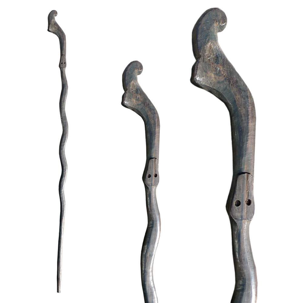 Dayak (Iban) walking stick in the form of a snake